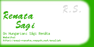 renata sagi business card