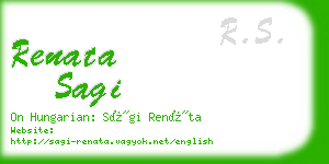 renata sagi business card